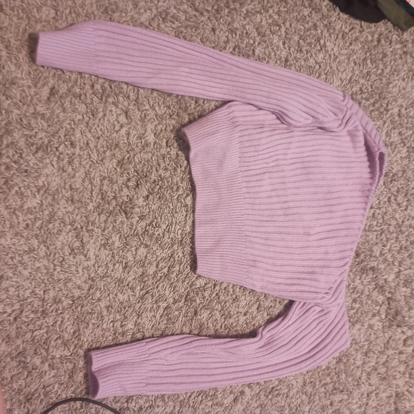 Medium Ribbed Off-Shoulder Sweater - Picture 6 of 7